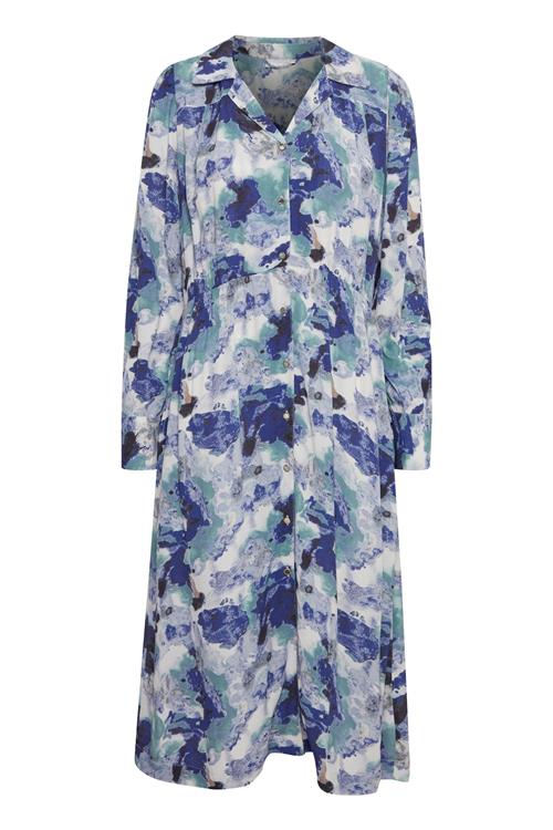 Fransa Blusekjole 'Dana'  blå / turkis / hvid