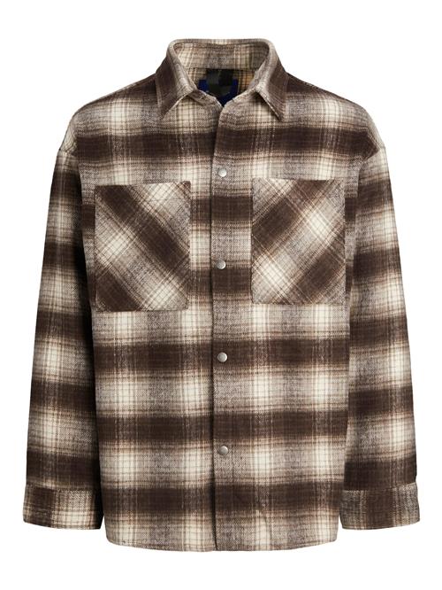 JACK & JONES Overgangsjakke 'JORBane'  creme / mørkebrun