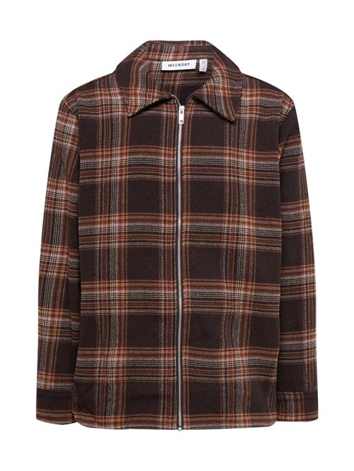 WEEKDAY Overgangsjakke  brun / karamel / uldhvid