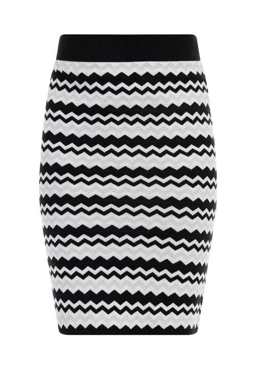 faina Nederdel  sølvgrå / sort / hvid