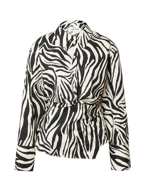 EDITED Bluse  beige / sort