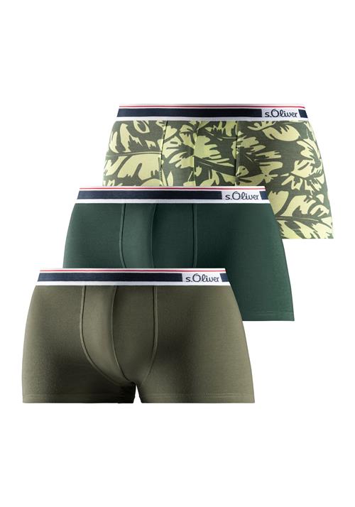 s.Oliver Boksershorts  oliven / smaragd / lysegrøn / hvid