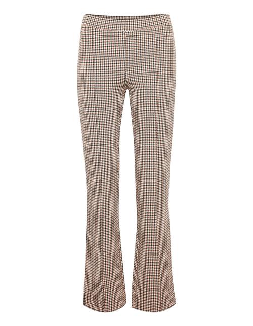 Part Two Bukser med fals 'Pontas'  lysebrun / sort / offwhite