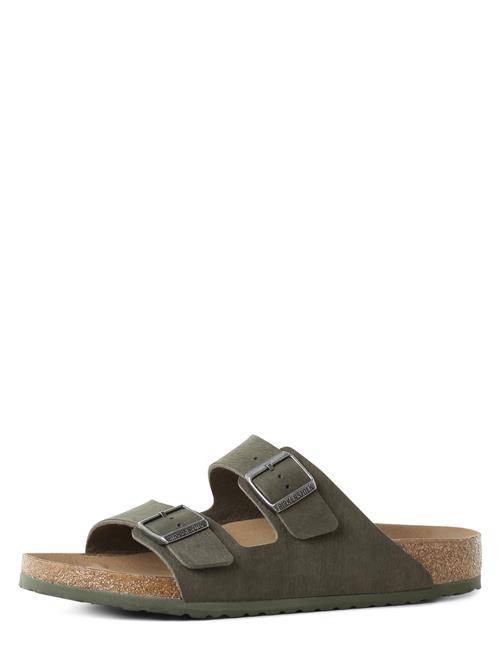 BIRKENSTOCK Pantoletter 'Arizona'  karamel / oliven / sølv