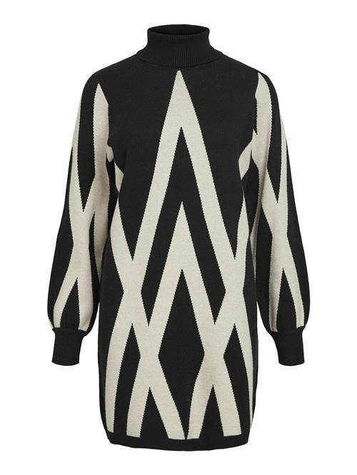 OBJECT Strikkjole 'RAY'  sort / naturhvid