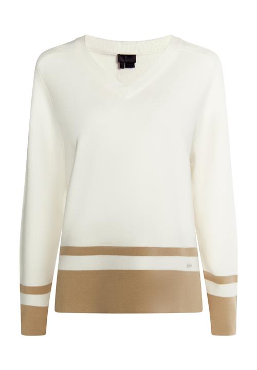 DreiMaster Klassik Pullover 'Baradello'  brun / uldhvid