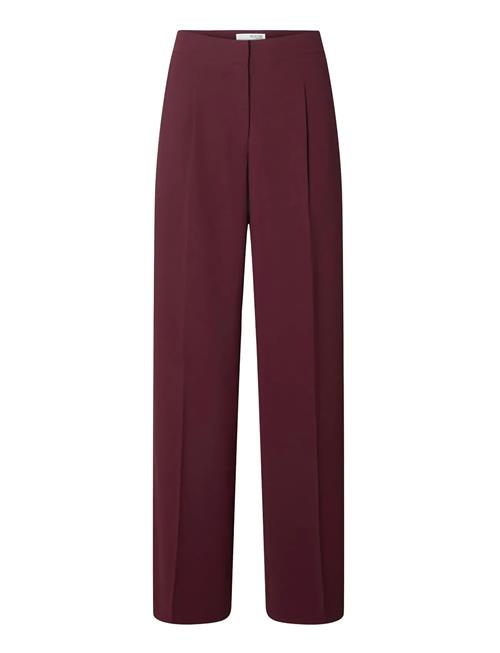 Slftinni Mw Wide Pant N Selected Burgundy