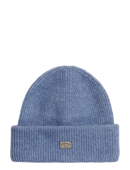 Rib Knitted Beanie Hat Superdry Blue
