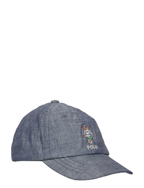 Polo Bear Cotton Chambray Ball Cap Ralph Lauren Baby Blue