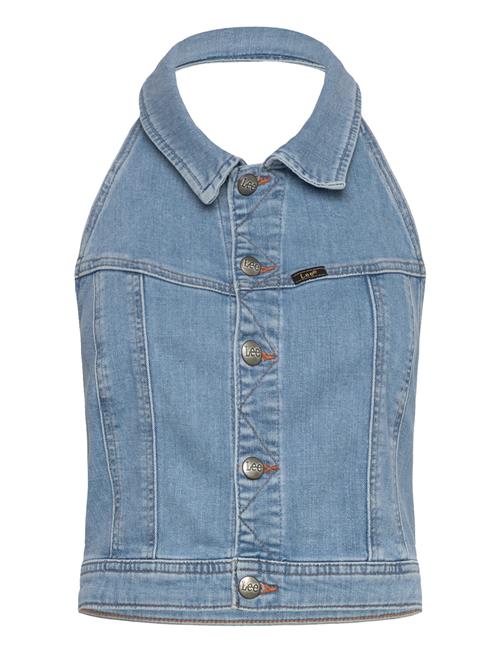 Double Seamed Halter Lee Jeans Blue