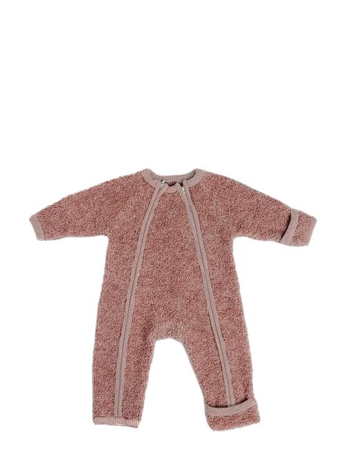 Jumpsuit W. Zipper, Bouclé Merino Wool, Rose Smallstuff Pink