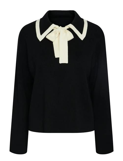 Yasjosie Ls Bow Knit Top S. YAS Black