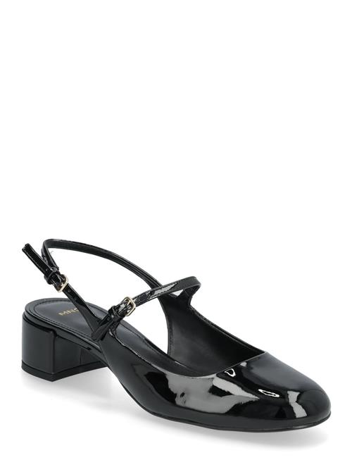 Patent Leather Block Heel Shoe Mango Black