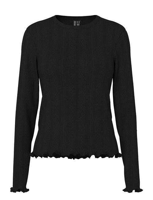 Pcmarie Ls O-Neck Poin Top Jrs Noos Bc Pieces Black