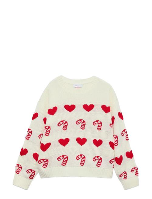 Vmcandyhearts Ls O-Neck Pull. Xmas Girl Vero Moda Girl Cream