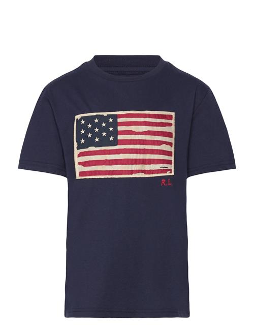 26/1 Jersey-Ss Flag Tee-Kn-Tsh Ralph Lauren Kids Navy