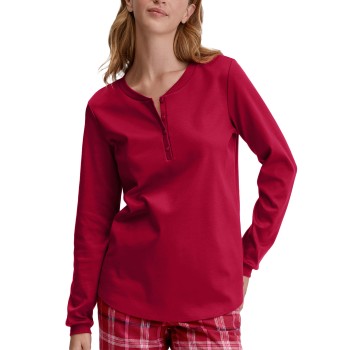Calida Favourites Holidays Shirt With Buttons Rød bomuld Medium Dame