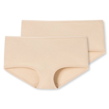 Schiesser Trusser 2P 95-5 Organic Shorts Beige bomuld 3XL Dame