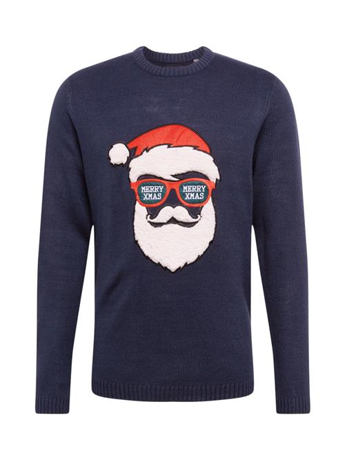 Only & Sons Pullover 'XMAS'  creme / mørkeblå / mørkegrøn / rød