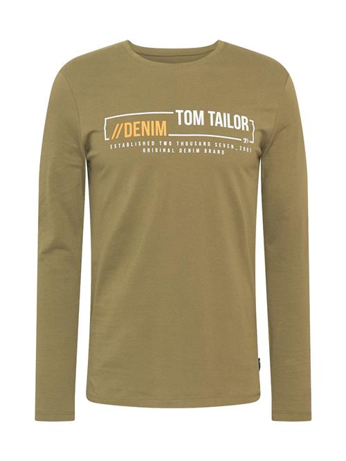 TOM TAILOR DENIM Bluser & t-shirts  oliven / orange / hvid