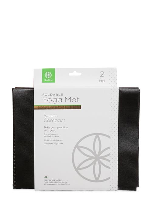 Gaiam Foldable Midnight Marrakesh Yoga Mat Gaiam Black