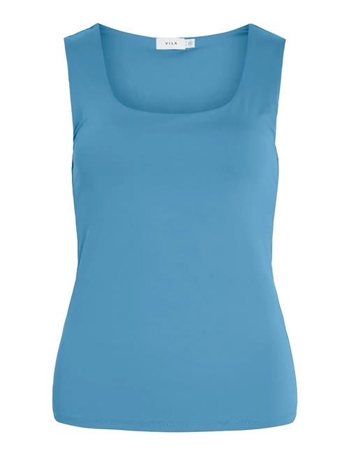 Vikenza U-Neck S/L Tank Top Rev - Noos Vila Blue