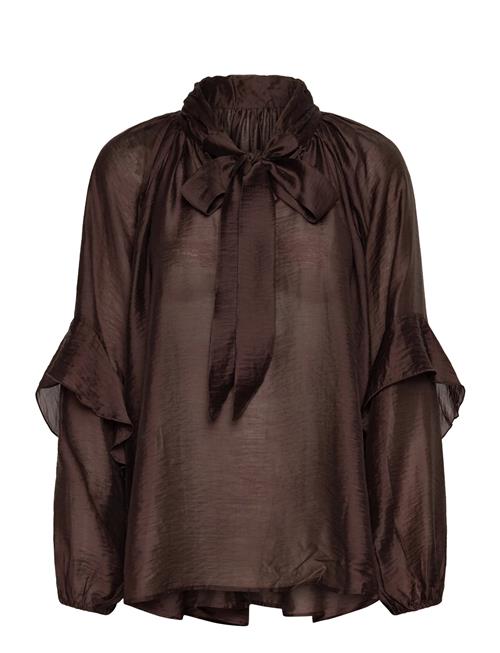Srrachel Bow-Tie Blouse Soft Rebels Brown