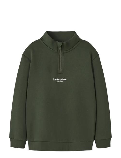 Nkmbrody Ls Nreg Sweat Zip Bru Noos Name It Green