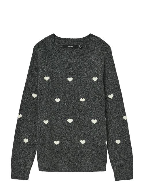 Vmdoffy Intarsia Ls O-Nck Pullov Ga Noos Vero Moda Grey
