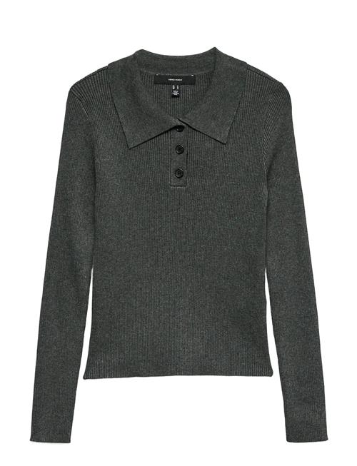 Vmsiljerib Ls Pol Ck Pullover Noos Vero Moda Grey