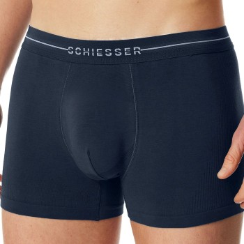 Schiesser 2P Cotton Flex Trunks Marineblå bomuld 3XL Herre