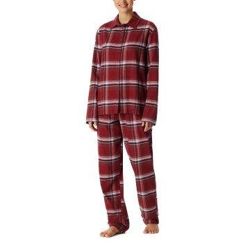 Schiesser Long Sleeve Pyjamas Rød bomuld 42 Dame