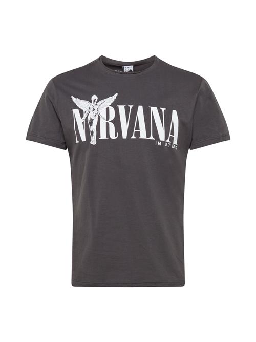 AMPLIFIED Bluser & t-shirts 'NIRVANA IN UTERO'  mørkegrå / hvid