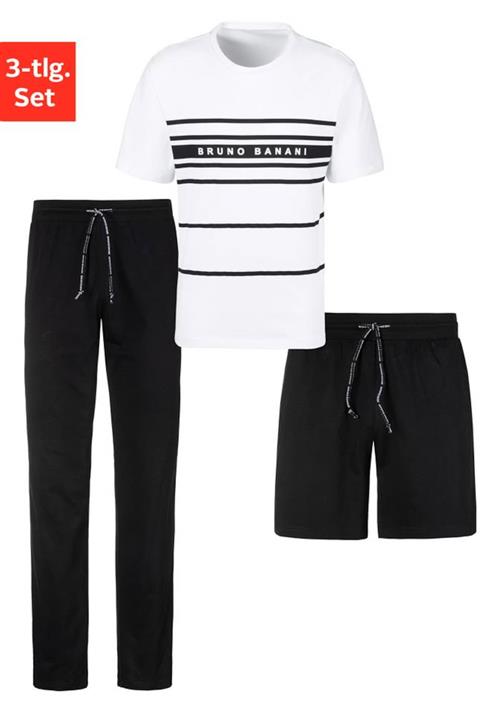 Bruno Banani Pyjamas lang  sort / hvid