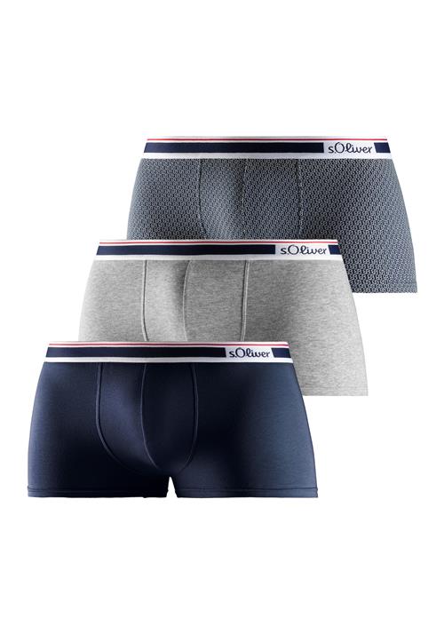s.Oliver Boksershorts  navy / grå-meleret / hvid
