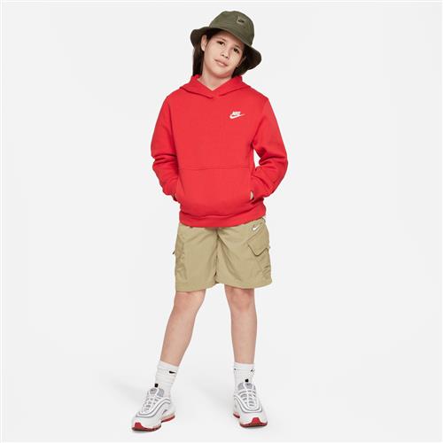 Nike Sportswear Sweatshirt 'Club Fleece'  brandrød / hvid