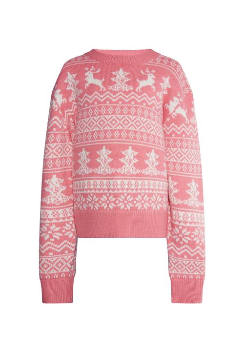 myMo KIDS Pullover 'Mimo'  lys pink / hvid