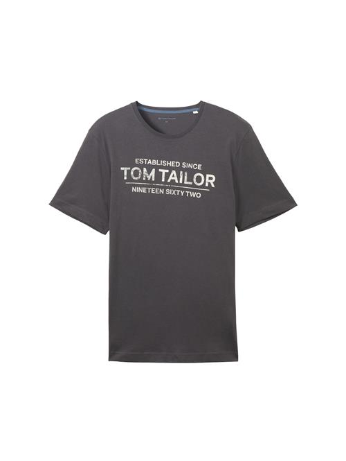 TOM TAILOR Bluser & t-shirts  mørkegrå / hvid