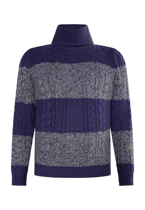 MO Pullover  grå / mørkelilla