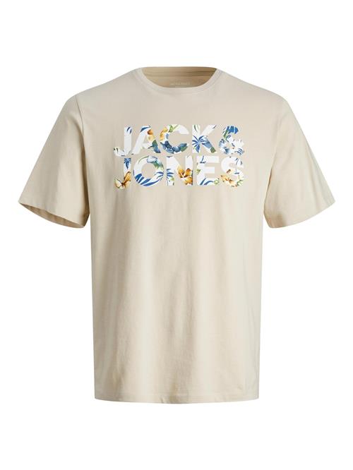 JACK & JONES Bluser & t-shirts 'JJEJeff'  lysebeige / blå / brun / hvid