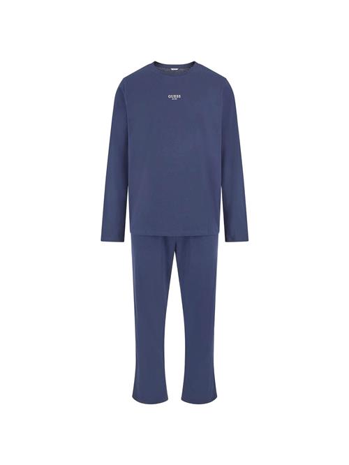 GUESS Pyjamas lang 'Derrick'  blå / hvid