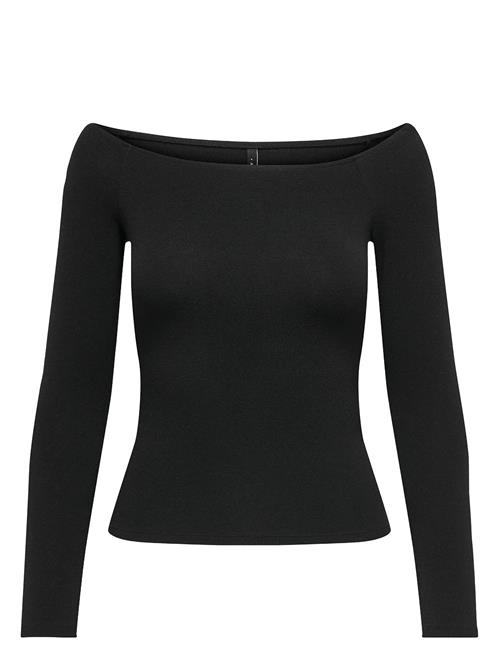 Onlglamour L/S Boat Neck Top Box Cc Jrs ONLY Black