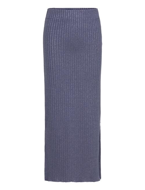 Tnrina Long Glitter Rib Skirt The New Blue