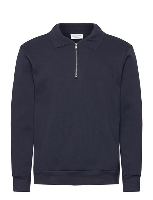 Sweat Polo With Zip L/S Lindbergh Navy