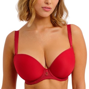 Freya BH Fascinate UW Moulded Plunge T-Shirt Bra Rød F 75 Dame