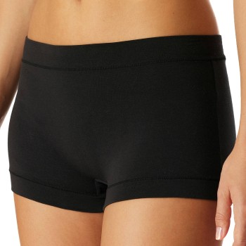Schiesser Trusser Unique Cotton Boyshort Sort bomuld Large Dame