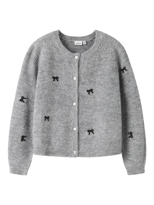 NAME IT Strikket Cardigan Rifey Grey Melange