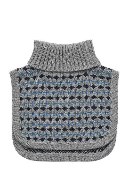 Jacquard Neckwarmer Stoffe Wheat Blue