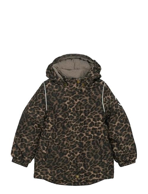 Winter Jacket Waist Aop Mikk-line Brown