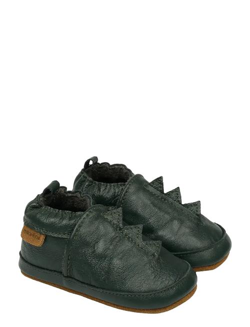 Leather Slipper Dino Mikk-line Khaki
